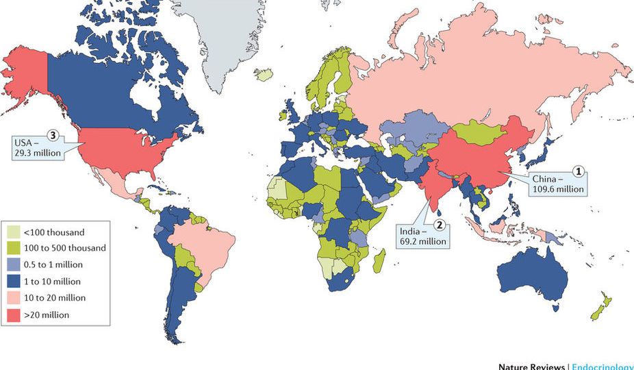 mapa afectados diabetes